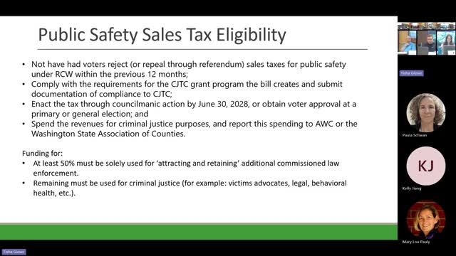 Washington State Council Discusses $2.2M Public Safety Tax Allocation and Staffing Challenges