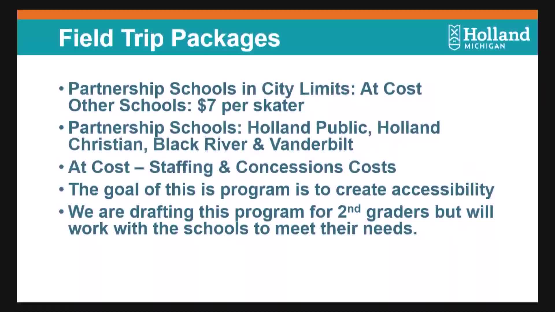 City Council Approves Ice Ribbon Program and Park Fee Structure