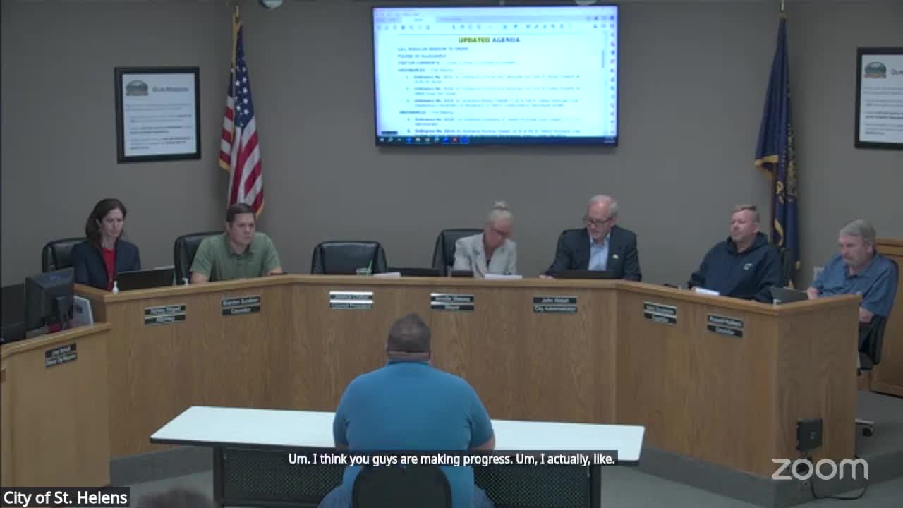 Saint Helens City Council Approves Multiple Ordinances Including Pavement Cut Moratorium