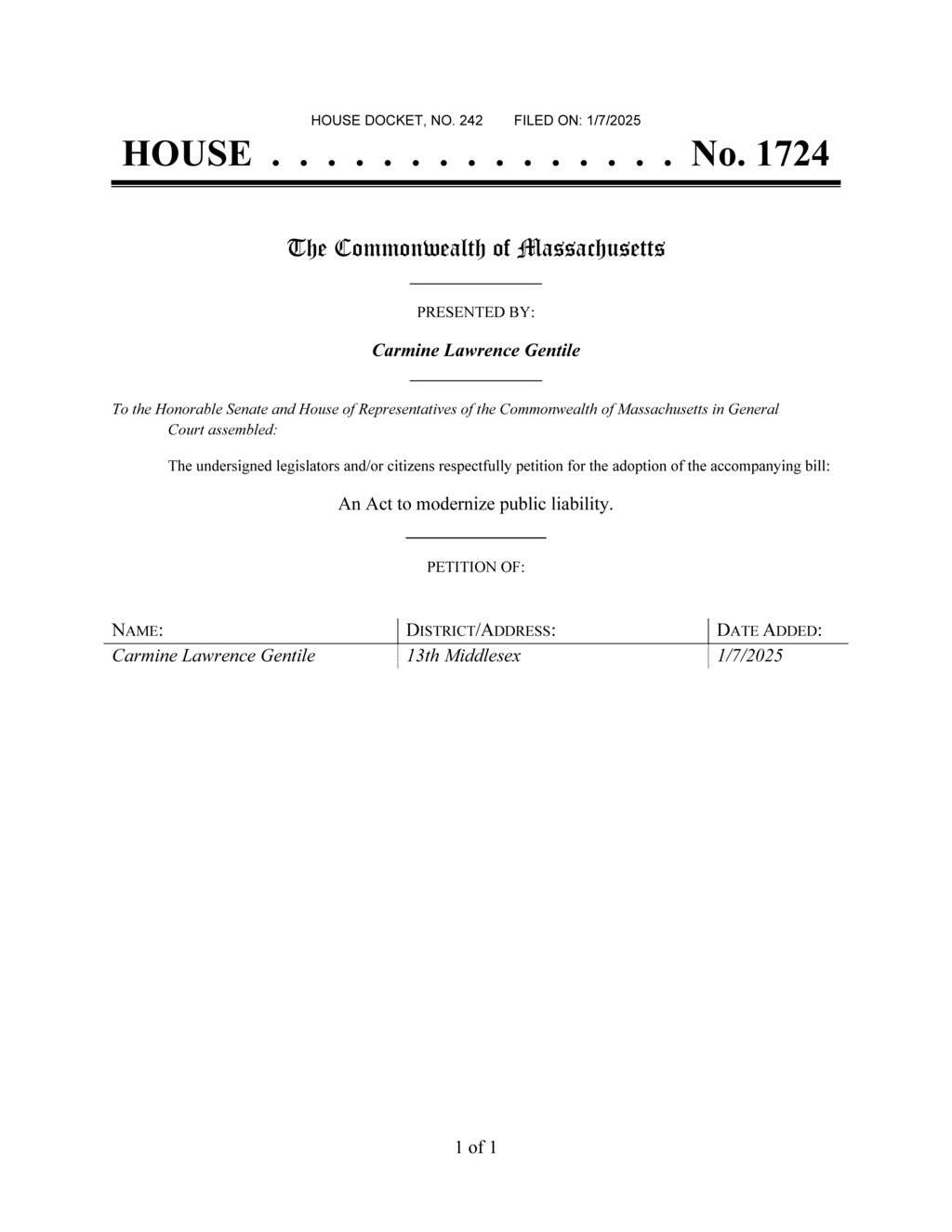 Massachusetts Bill Allows Negligence Suits Against Public Employers Without Presentment