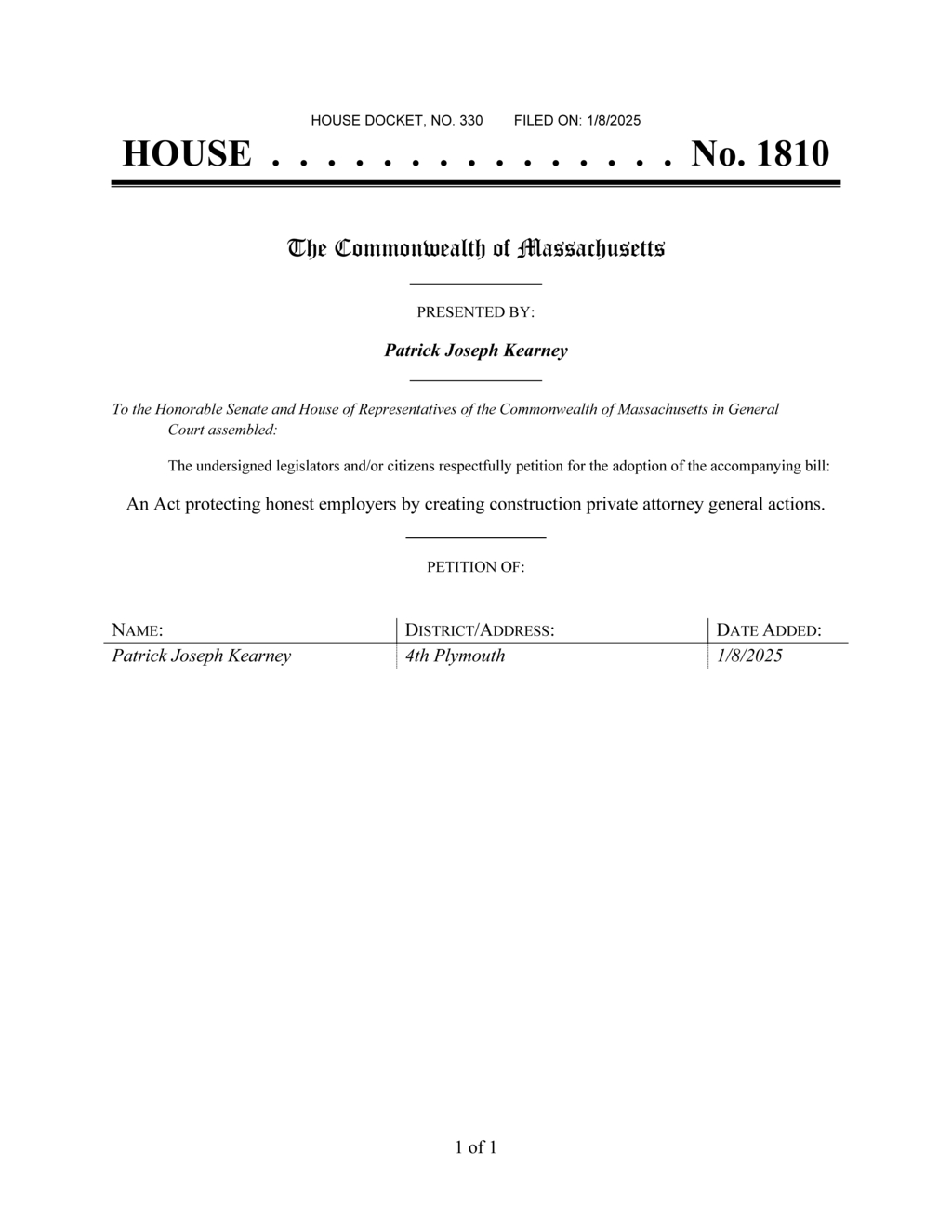 New Section 150D Addresses Wage Non-Payment in Massachusetts Construction Industry