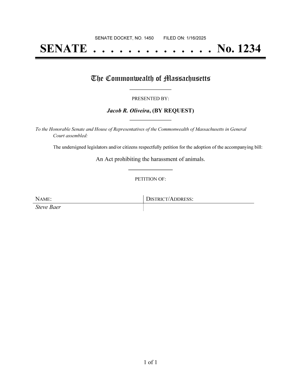Massachusetts Bill Criminalizes Animal Fighting and Transportation Violations