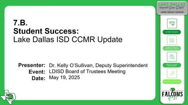 Lake Dallas High School Reports Significant Increase in College and Career Readiness Metrics