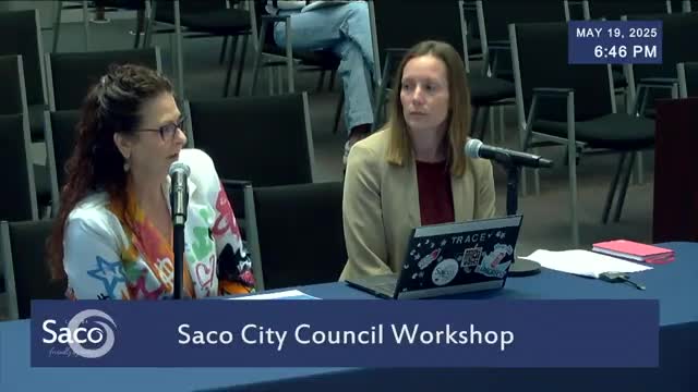 Girl Scout Wynter Williams Presents Career Fair to Saco City Council
