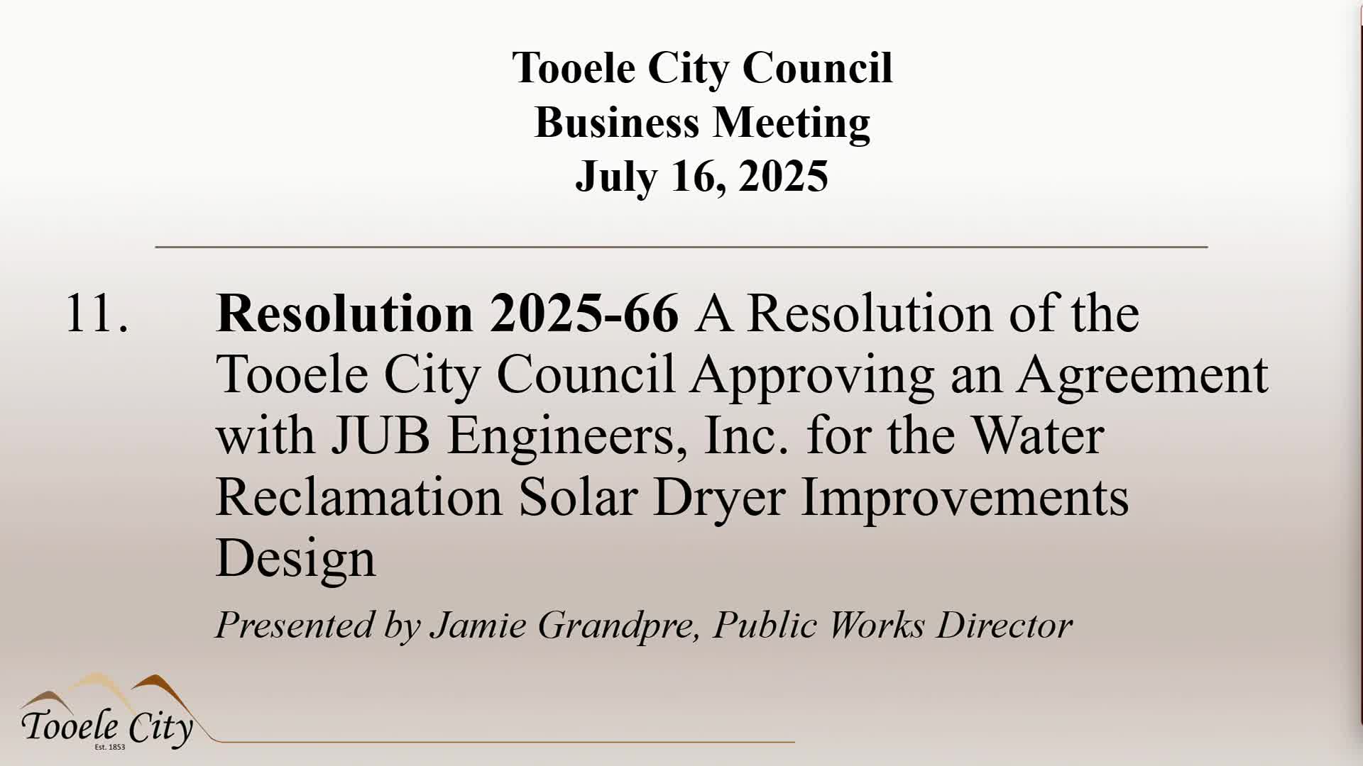 Tooele City Council Approves Contracts for Water Reclamation and Public Defenders