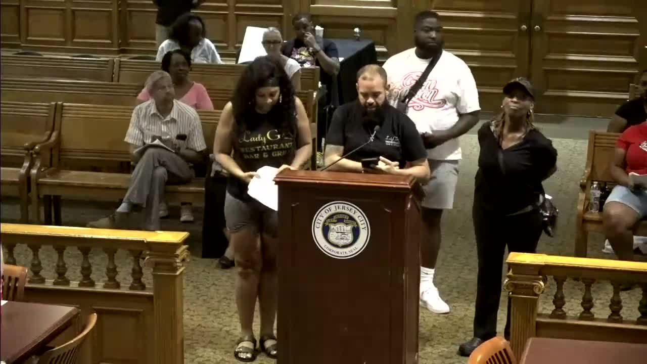 Lady G's Chef Advocates for Entertainment License at Jersey City Council Meeting