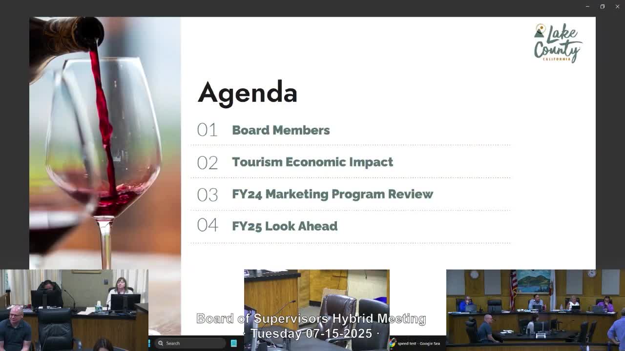 Lake County Board Discusses Economic Impact of Tourism and Future Marketing Strategies