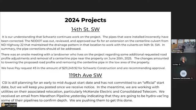 Dunn County approves $211,249.92 payment to Schwartz Construction after dispute over Fourteenth Street work