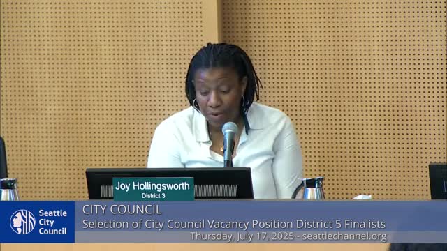 Seattle City Council Nominates Jim Bory for District 5 Appointment