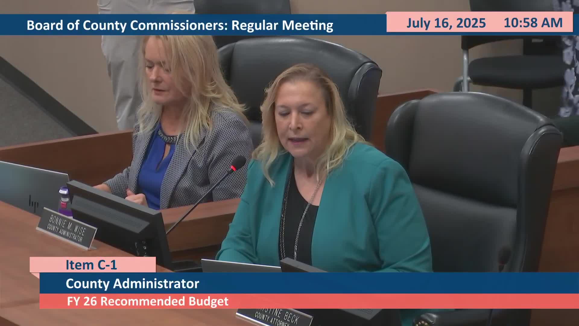 County Board Reviews FY 2026 Budget Focused on Transportation and Public Safety Investments