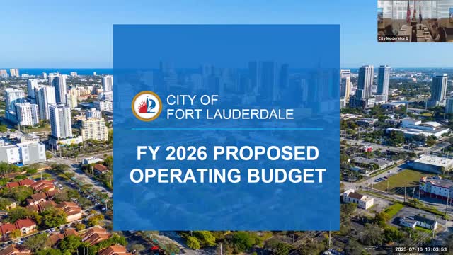 City Manager Nicole Williams presents 2026 proposed operating budget details
