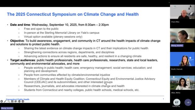 Yale Hosts Symposium on Climate Change Health Risks and Community Resilience Strategies