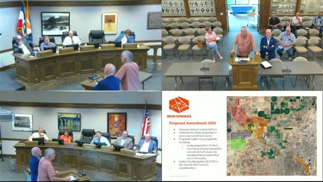 Council Considers Utah Inland Port Resolution and Infrastructure Needs for Economic Development