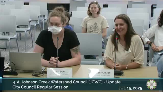 City Officials Discuss Future Depaving Projects for Johnson Creek Habitat Improvement