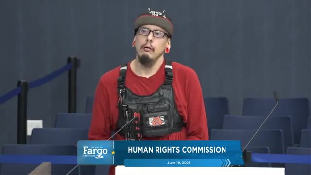 Public commenter alleges police intimidation; commission offers follow‑up meeting and July agenda slot