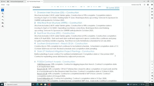 Red River reroute set for July 23; diversion construction nears key milestones