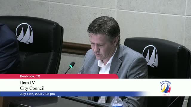 Benbrook City Council authorizes joint election with Tarrant County for November 2025