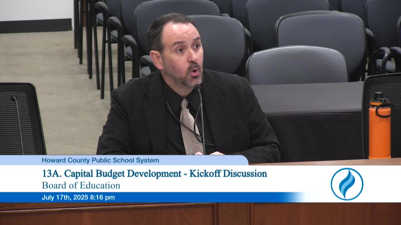 Howard County Board Plans Long Range Master Document for School Facility Needs