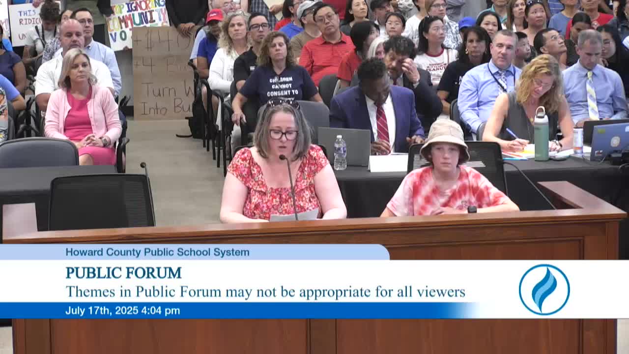 Howard County Parents Demand Rights Amid Controversy Over School Policies and Ideological Instruction
