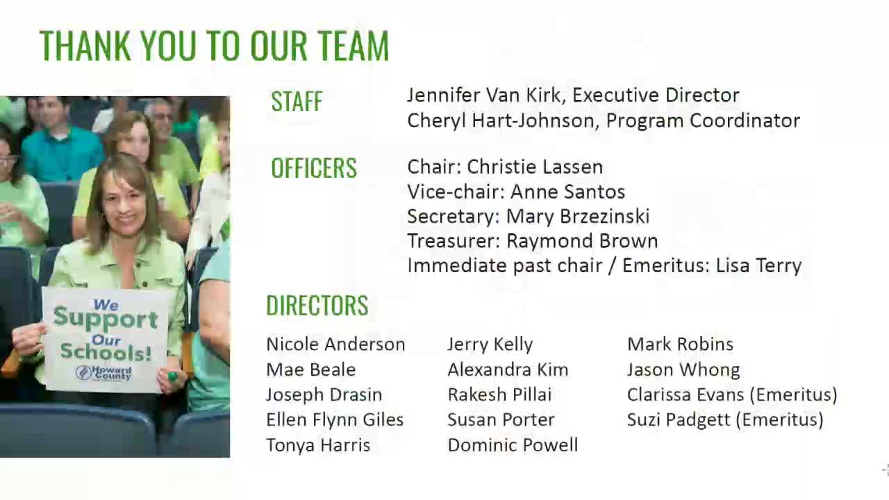 Howard County Board Welcomes New Members and Discusses Funding Challenges