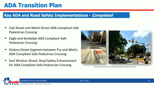 City Council Enacts ADA Compliance Upgrades for Multiple Crosswalks Across Community