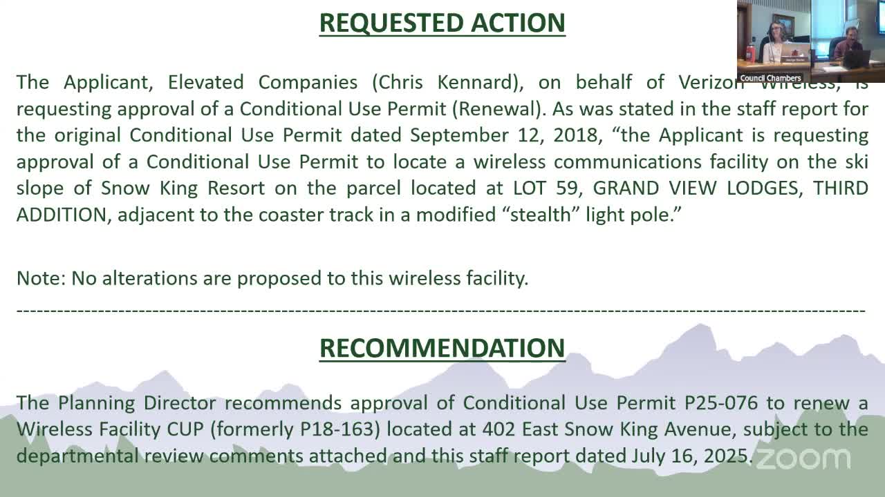 Planning Director Recommends Approval For New Conditional Use Permit At Snow King