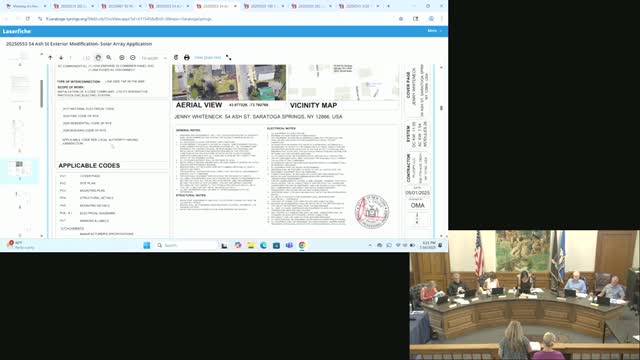 Saratoga Board Evaluates PlugPD Solar Panel Installation for Historic District Compliance