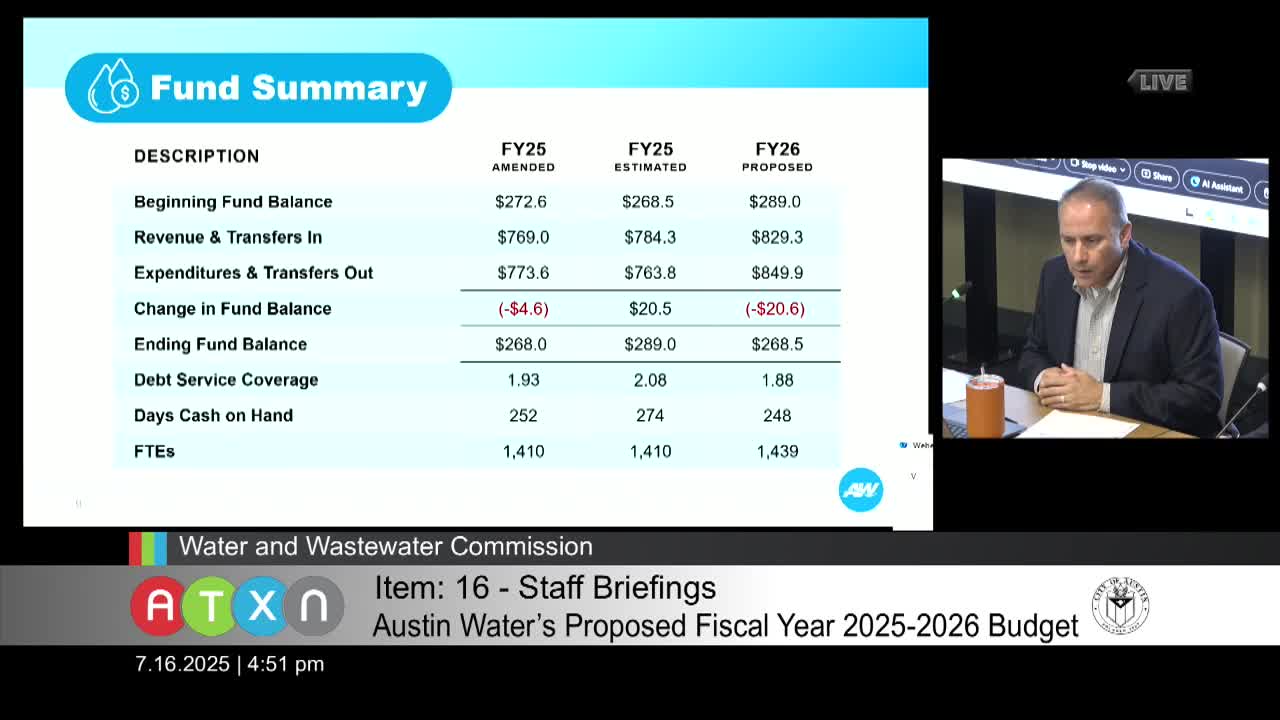Austin Water Budget Sees $849M Proposed Expenditure for FY 2026 with Revenue Growth
