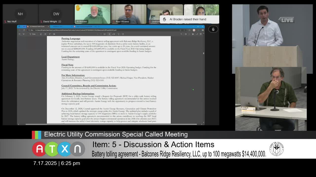 City Council Discusses 125 Megawatt Battery Project and Community Outreach Strategy