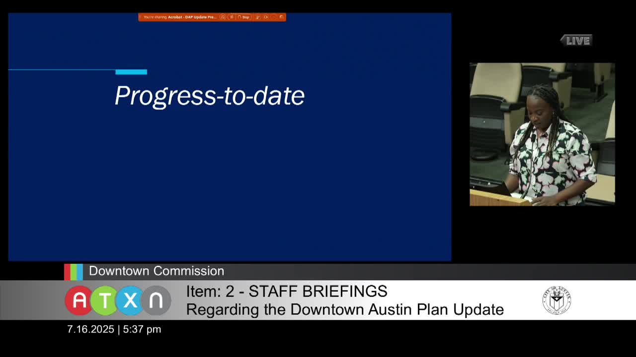 City Staff Outline Next Steps for Downtown Austin Plan Update