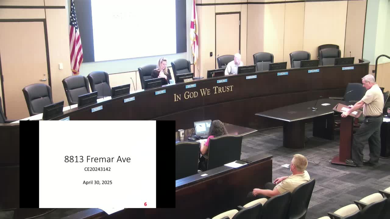 Bay County Magistrate Orders Cleanup Costs for 8813 Freemart Avenue Property Violations