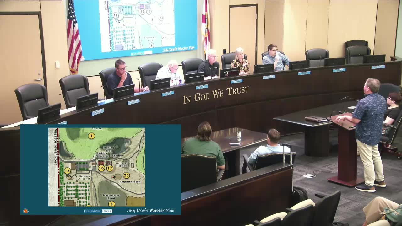 County Commission Directs New Amphitheater and Pavilion Design in Park Master Plan