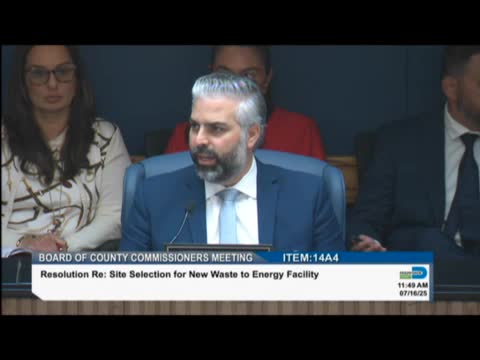 Commissioner Bermudez Proposes Excluding Doral from Waste to Energy Site Selection