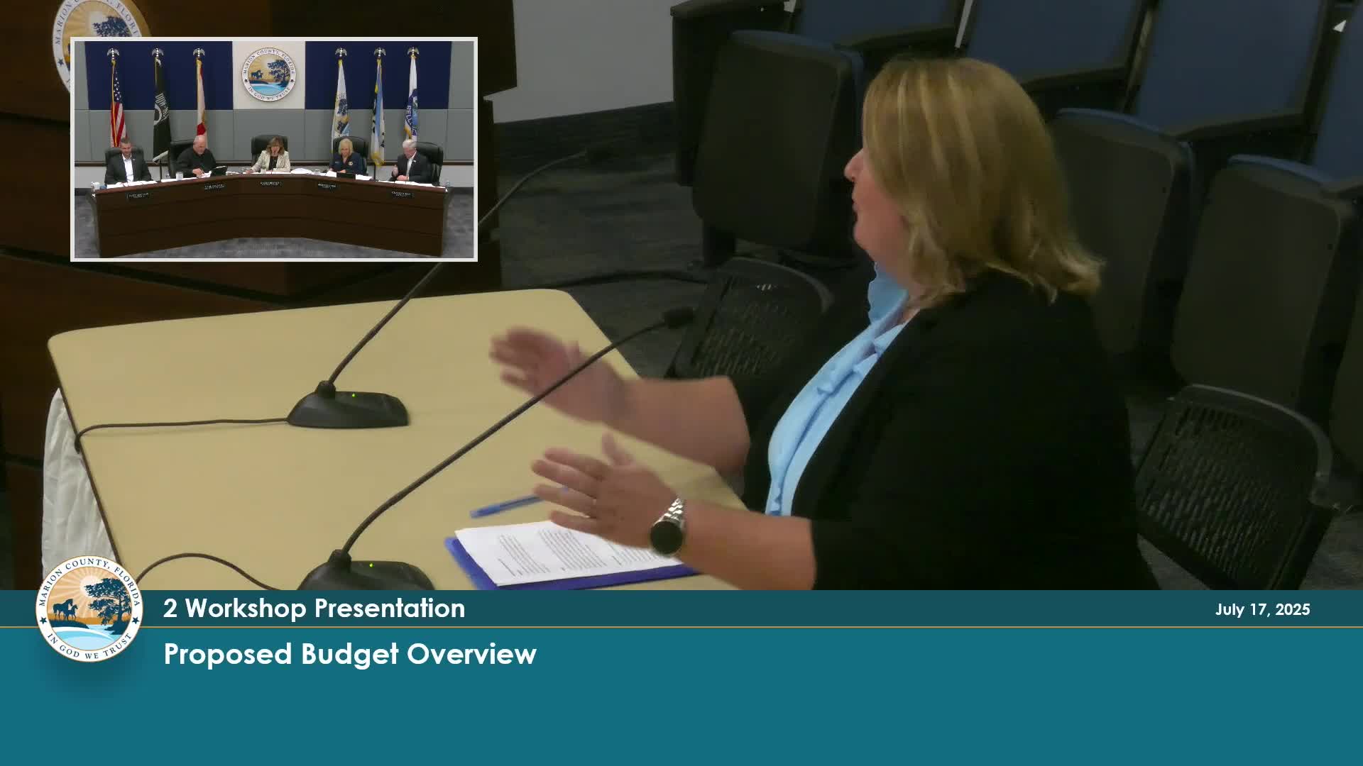 Crystal Maccasio presents Marion County's proposed extension budget and community impact