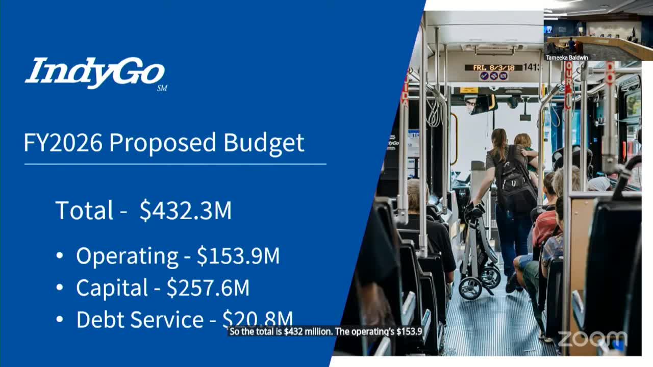 IndiGo Budget Director Justin Burko Presents $257.6M Capital and $153.9M Operating Budget