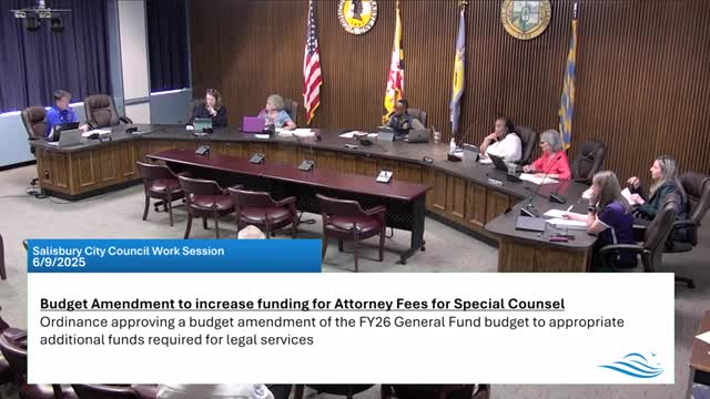 Salisbury City Council discusses budget adjustments and water service issues