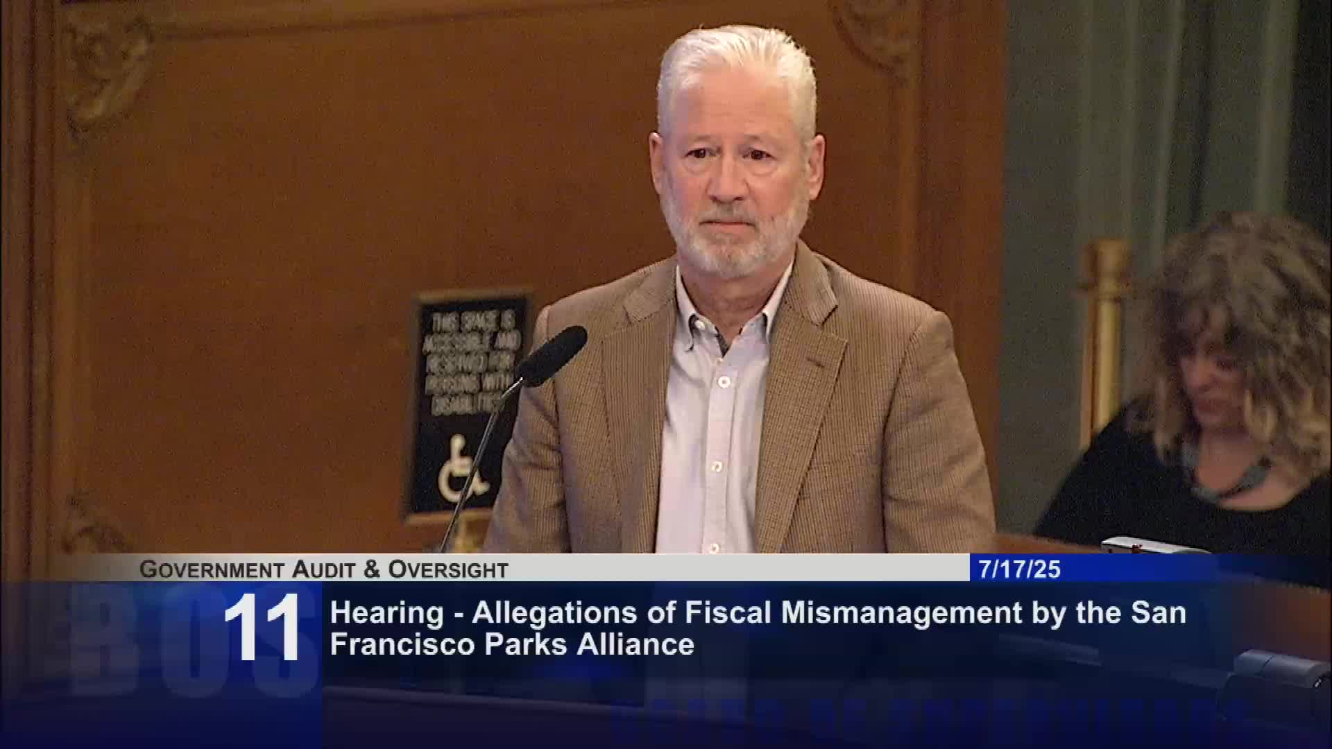 SF Parks Alliance Treasurer Hutchinson Addresses Misuse of Restricted Funds