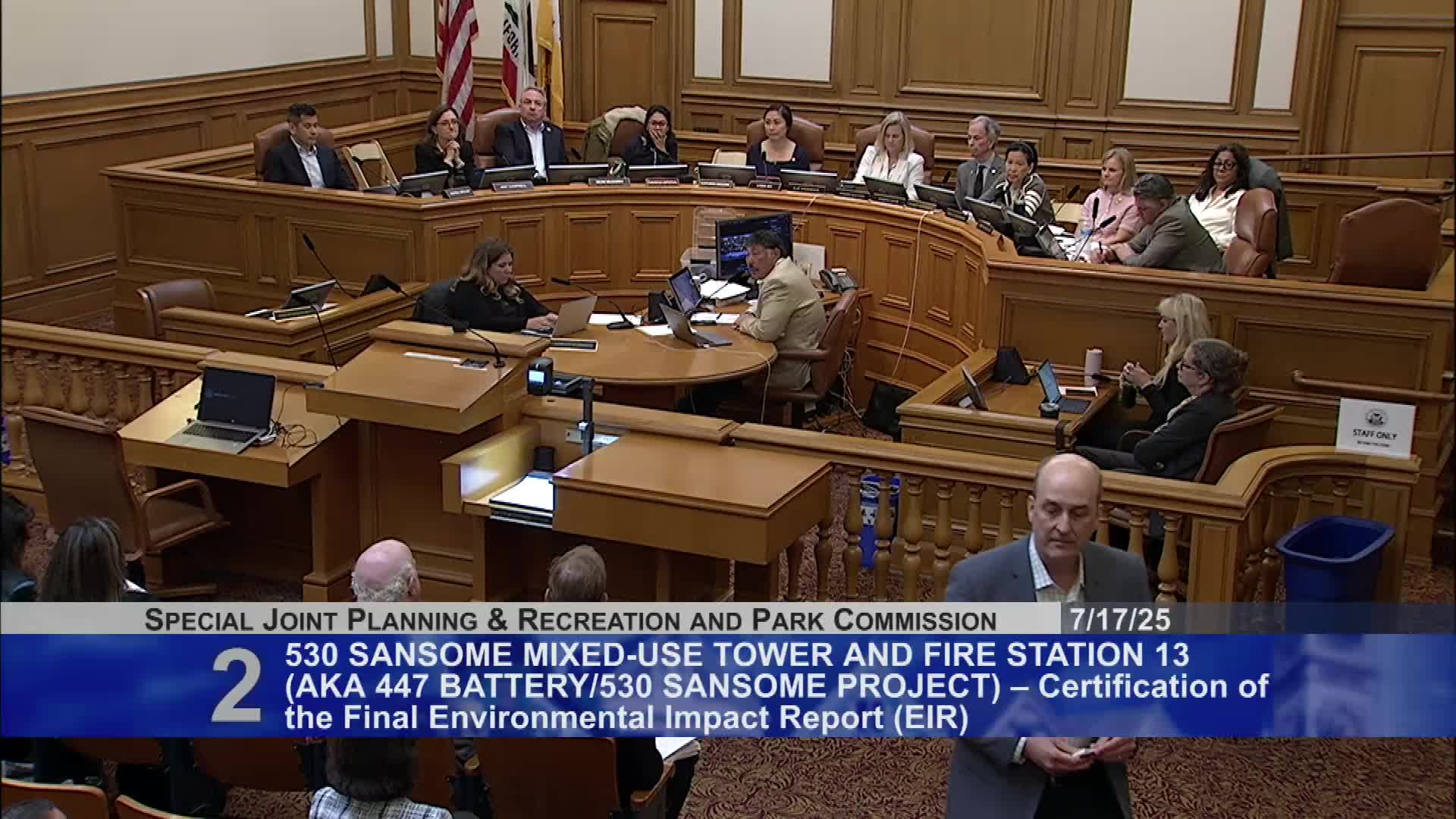 Commissioners Certify Environmental Impact Report for 447 Battery Street Landmark Designation