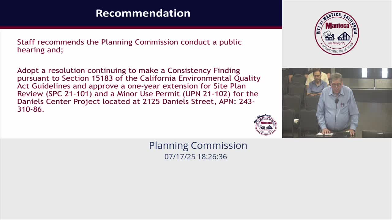 Planning Commission Approves One Year Extension for Daniels Center Project