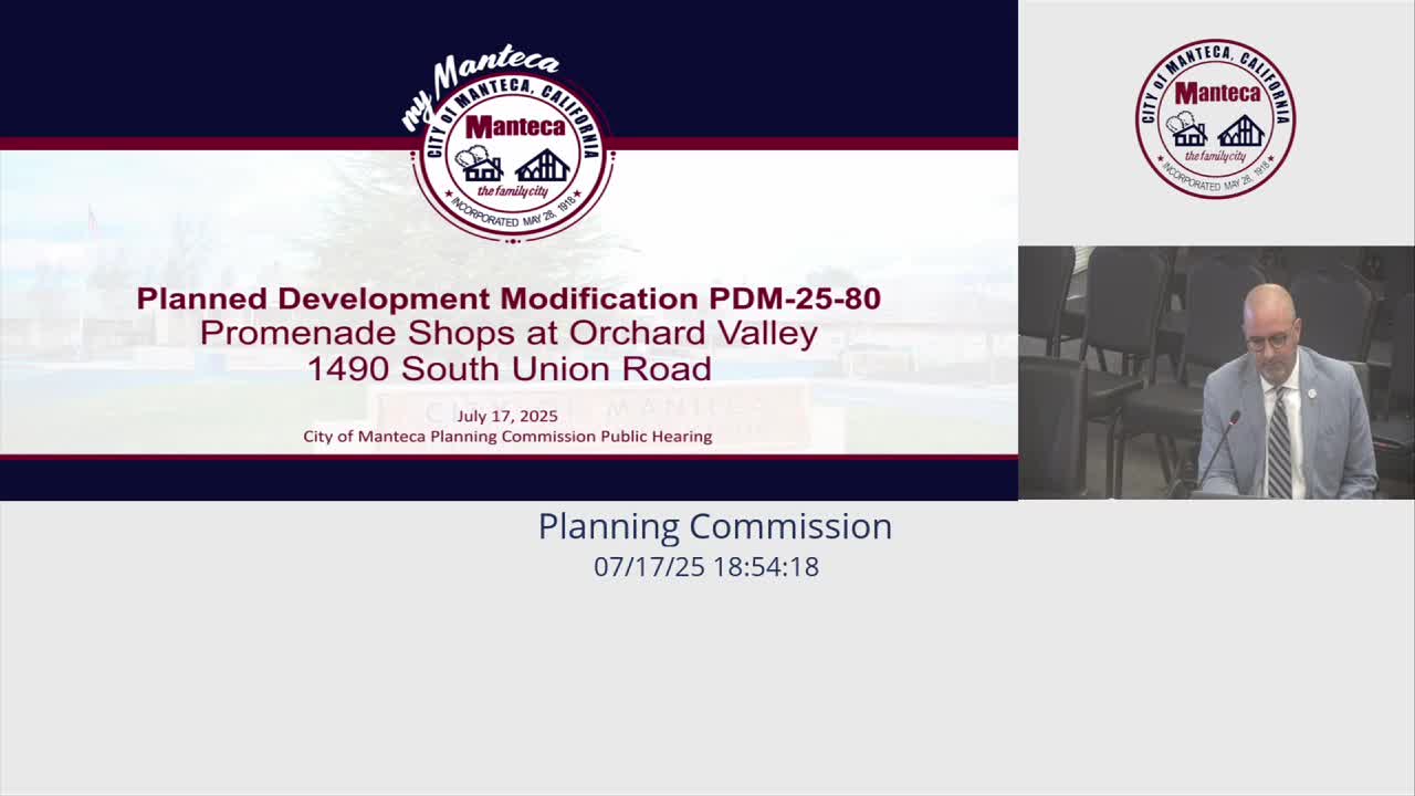 City Council Approves Modifications for Promenade Shops at Orchard Valley Development