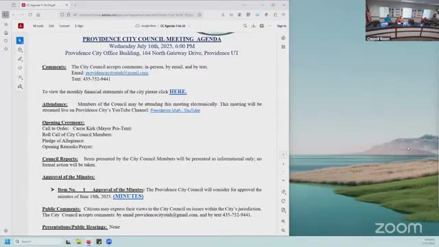 City Council Meeting Held by Mayor Pro Tem Carrie Kirk in Mayor's Absence