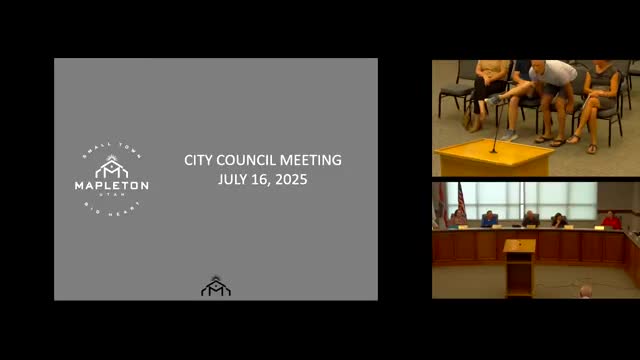 Mapleton Resident Advocates for Sidewalks and Traffic Safety at City Council Meeting