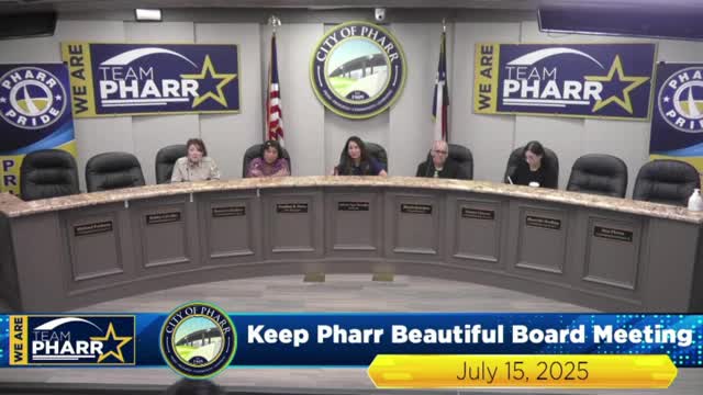 Valeria Fonseca Introduces Recycling Project at Pharr City Commission Meeting