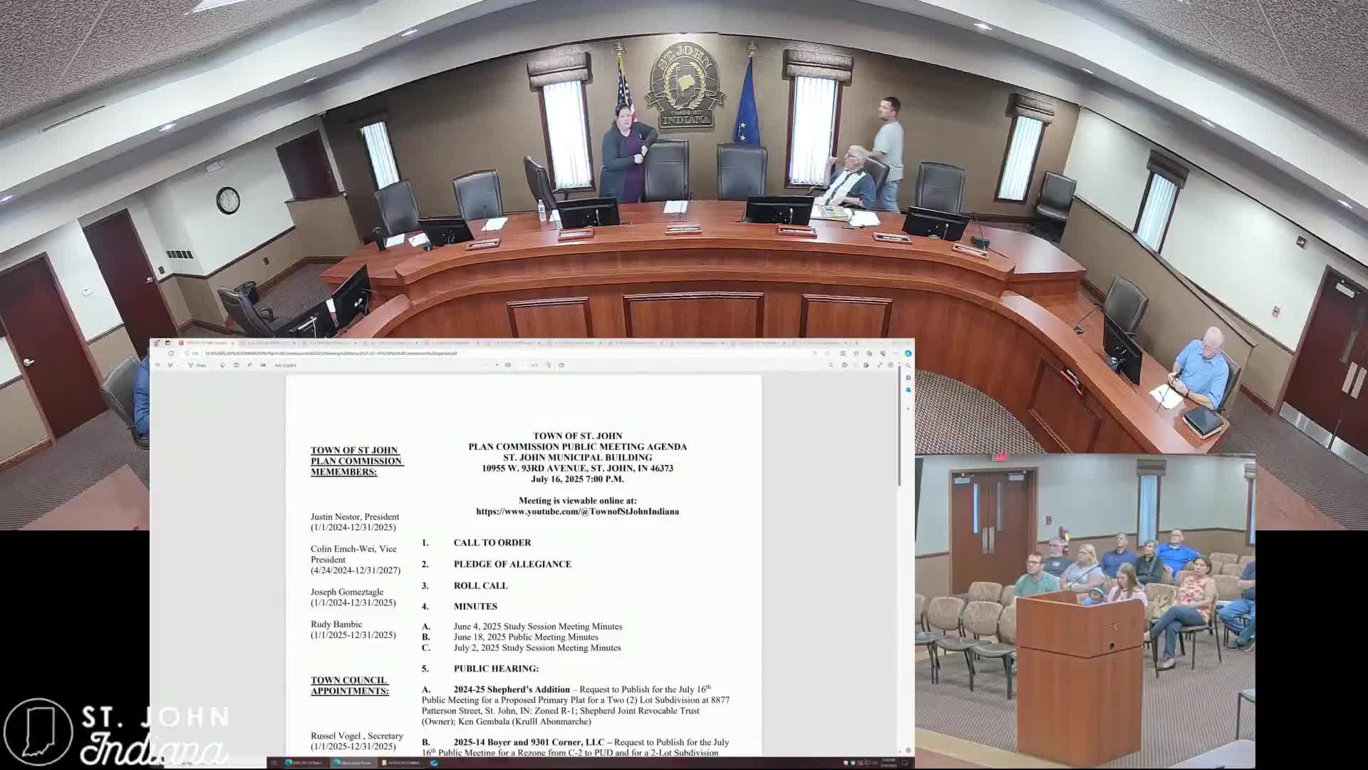 Plan Commission meeting canceled for lack of quorum; rescheduled for July 30 at 7 p.m.