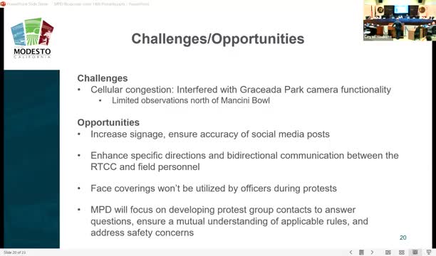 Modesto Police Chief addresses protest safety measures and face covering policies