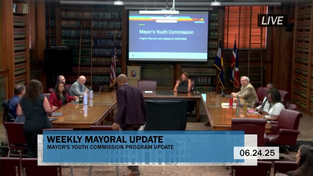 Mayor's Youth Commission seeks broader recruitment, outlines in‑person program for 14–18‑year‑olds