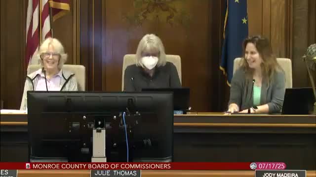 County accepts zero-cost INDOT change order to close out Karst Trail extension; adds pedestrian channelizers