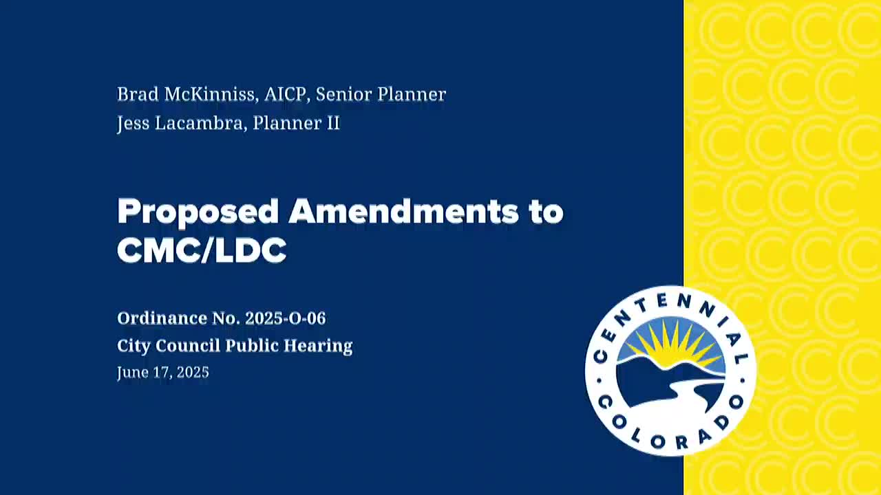 Centennial council approves technical updates to municipal and land development codes