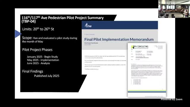 Council confirms one-way pilot failed, approves design work for 117th Avenue sidewalk