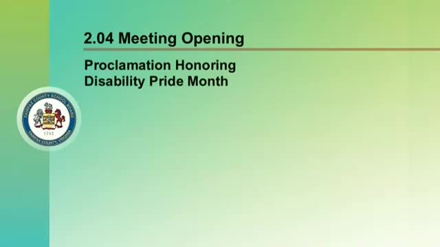 Board proclaims Disability Pride Month; parents urge access to AAC data and language immersion for nonverbal students